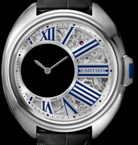 Men’s Palladium Clé de Cartier Mysterious Hours Fake Watches