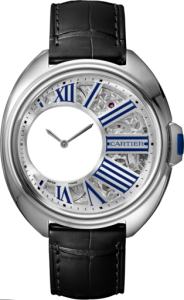 Men’s Palladium Clé de Cartier Mysterious Hours Replica Watches