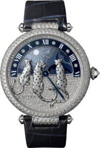 Women's Cartier Rêves de Panthères Fake Watches With Leather Strap