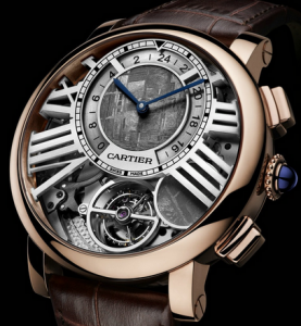 Functional Rotonde de Cartier Tourbillon Dual Time Moon Phase Replica Watches