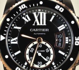 Pink Gold Calibre De Cartier Drive Fake Watches