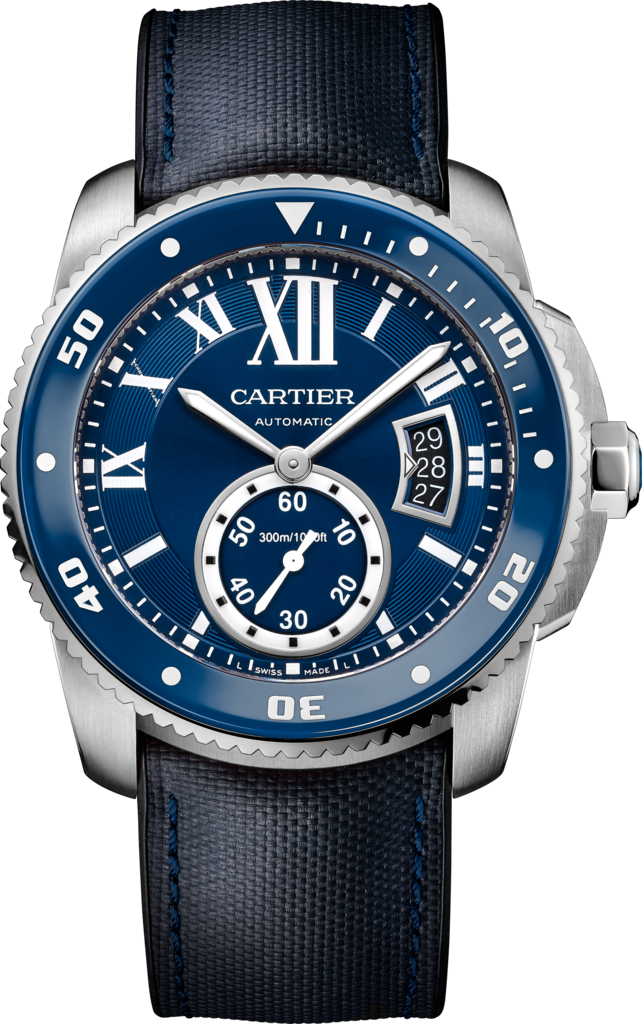  Blue Ceramic Bezels Copy Calibre de Cartier Diver Watches