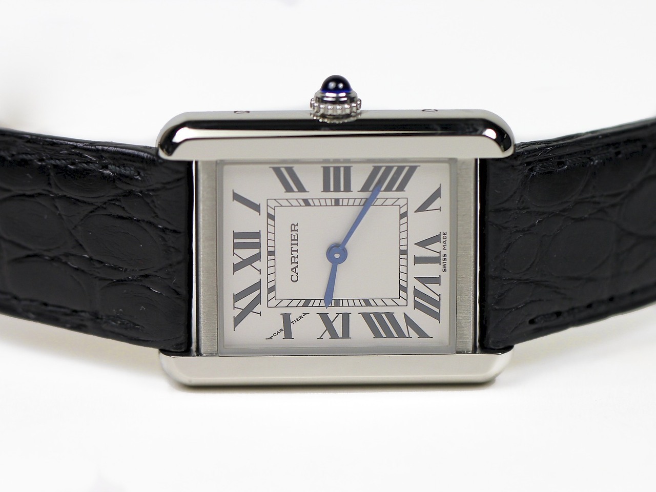 Black Roman Markers Replica Cartier Tank Solo Watches