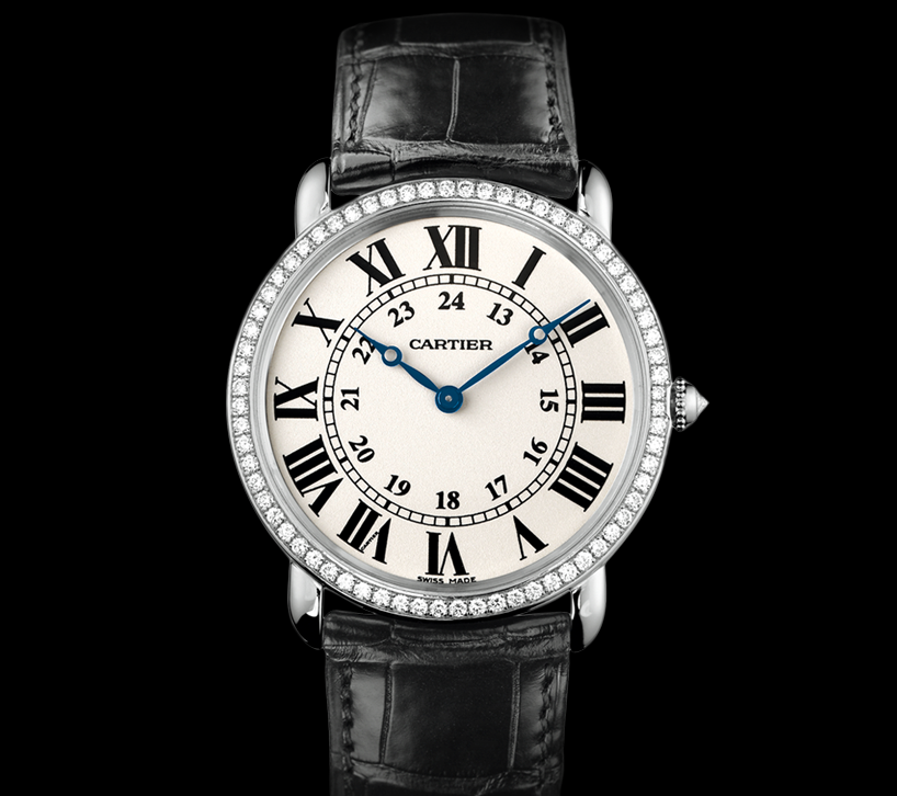 Blue Hands Ronde Louis Cartier Fake Watches