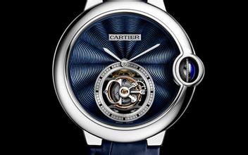 Blue Leather Straps Ballon Bleu De Cartier Flying Tourbillon Replica Watches