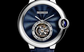 Blue Leather Straps Ballon Bleu De Cartier Flying Tourbillon Replica Watches