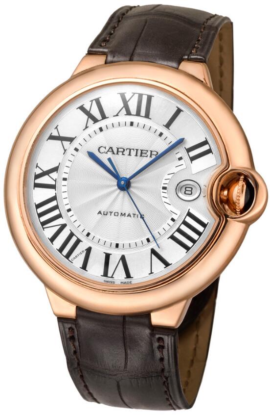 Copy Ballon Bleu De Cartier male watches clearly show the date function.