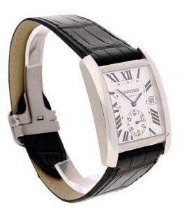 Male Cartier Tank knock-offs are made of steel.