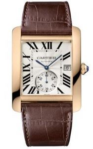 Silver for dials, Swiss Cartier Tank reproductions ensure excellent readability.