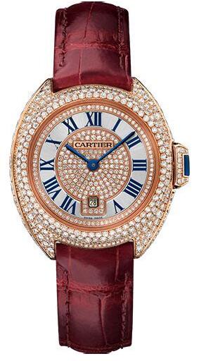 Hot imitation watches are adorned with diamonds.