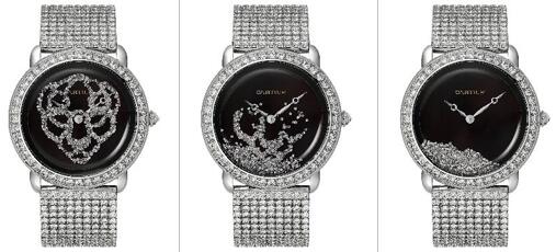 Luxurious knock-off watches online are made of white gold.