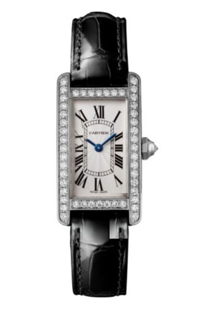 The 18k white gold fake watch has a white dial.