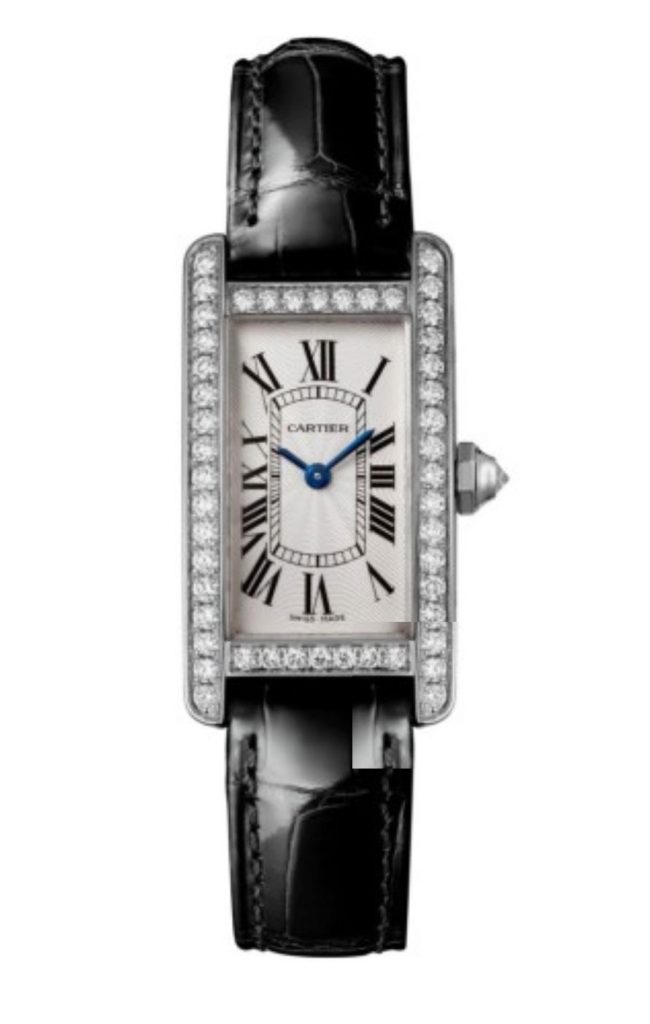 The 18k white gold fake watch has a white dial.