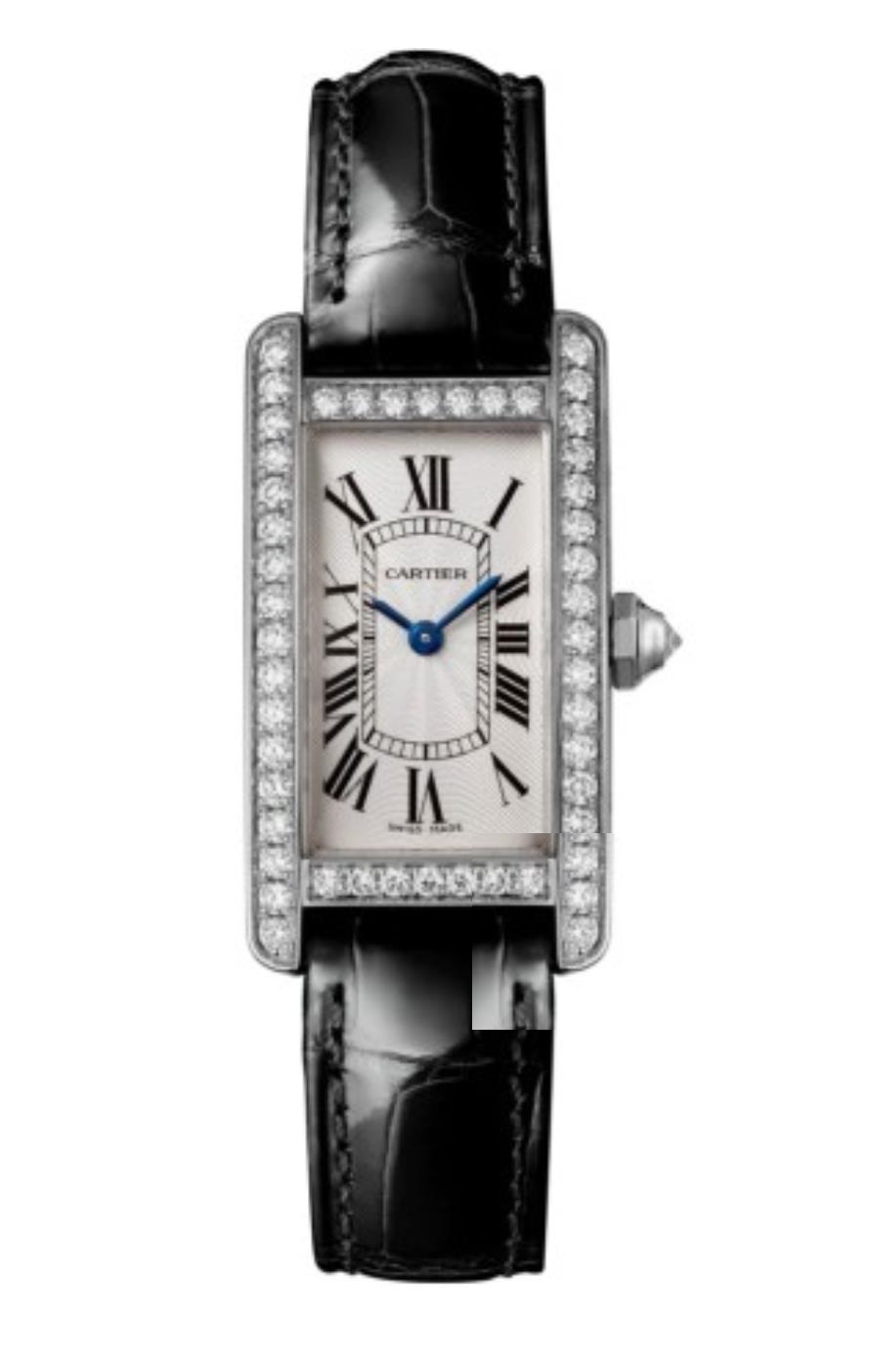 The 18k white gold fake watch has a white dial.