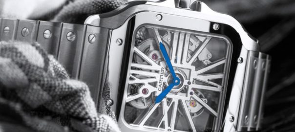 The skeleton dial fake watch is designed for men.