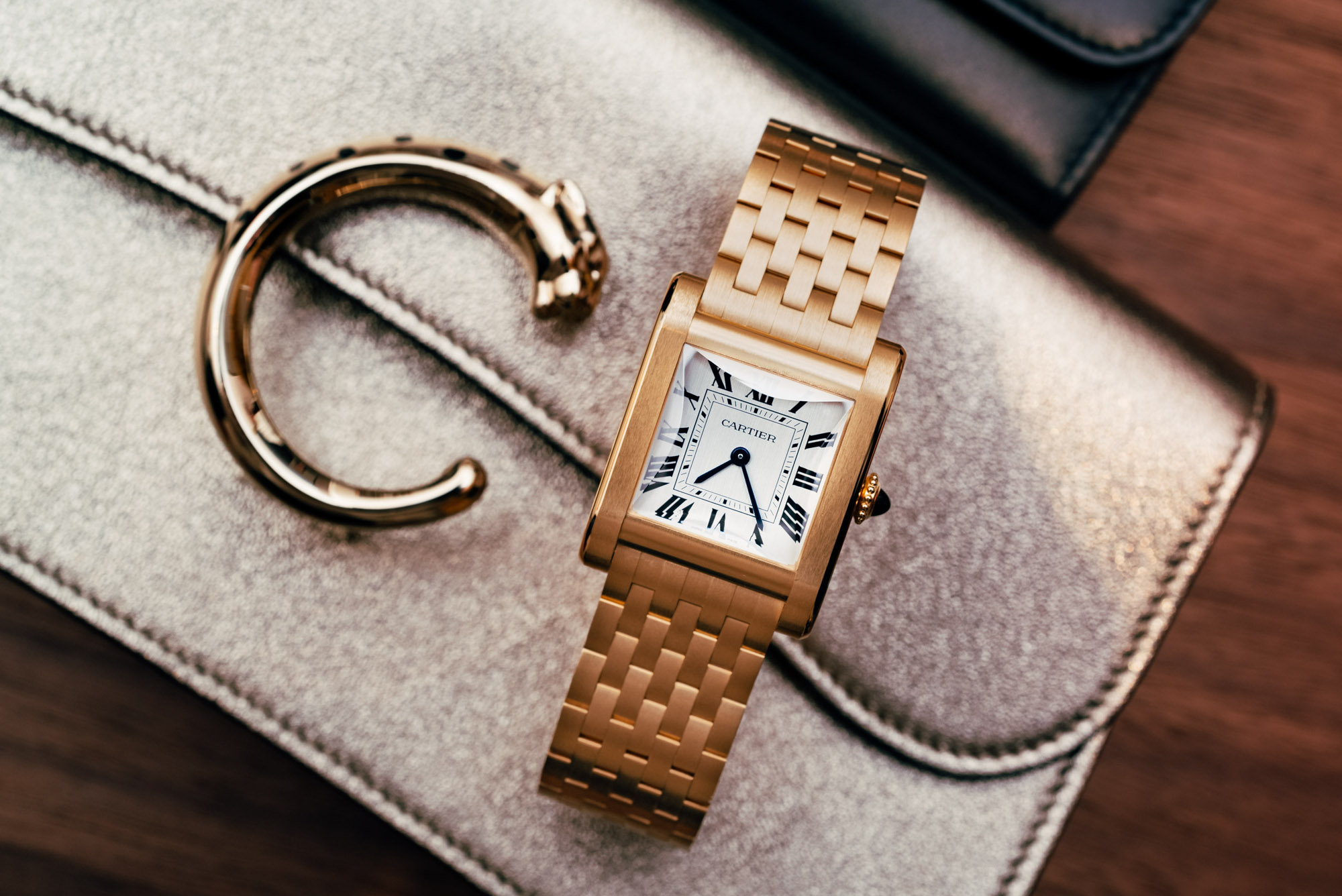 Hands On Swiss Replica Cartier Prive Tank Normale Watch UK In Full Gold Cheap Cartier Replica Watches UK