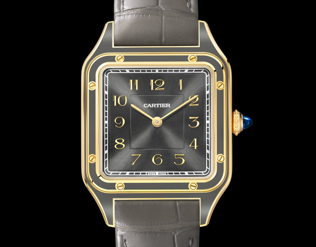 UK Perfect Replica Cartier Santos-Dumont Watches With Grey Dials For Sale